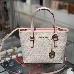 COPY - MICHAEL KORS JET SET TRAVEL XS TOTE SHOULDER BAG MK ROSE GOLD SIGNATURE